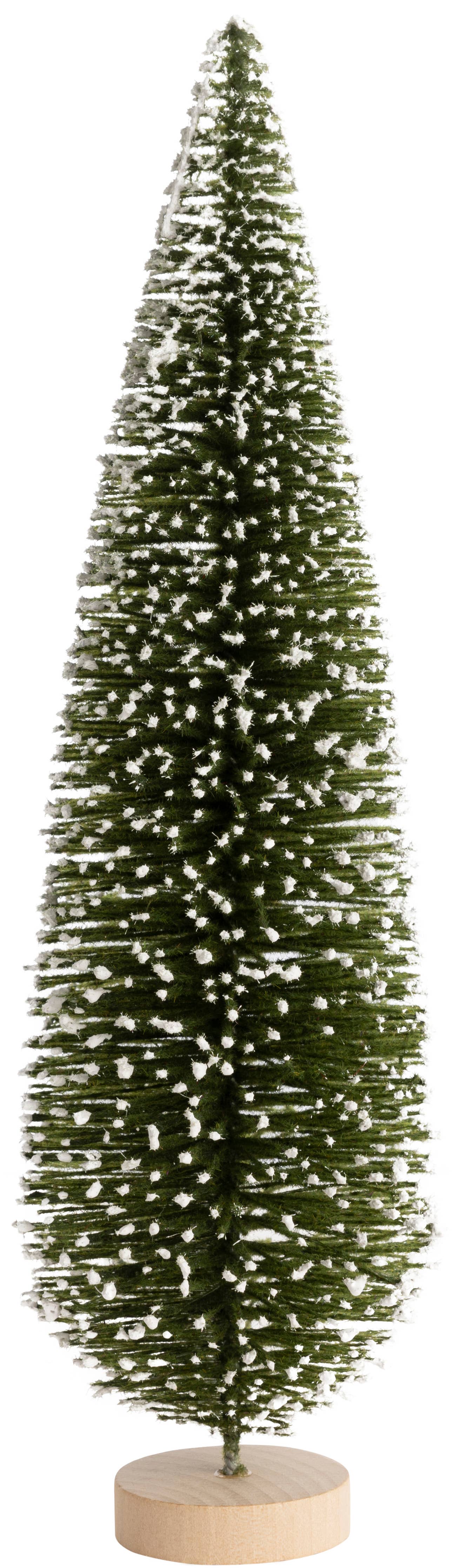 Snow covered bristle holiday tree