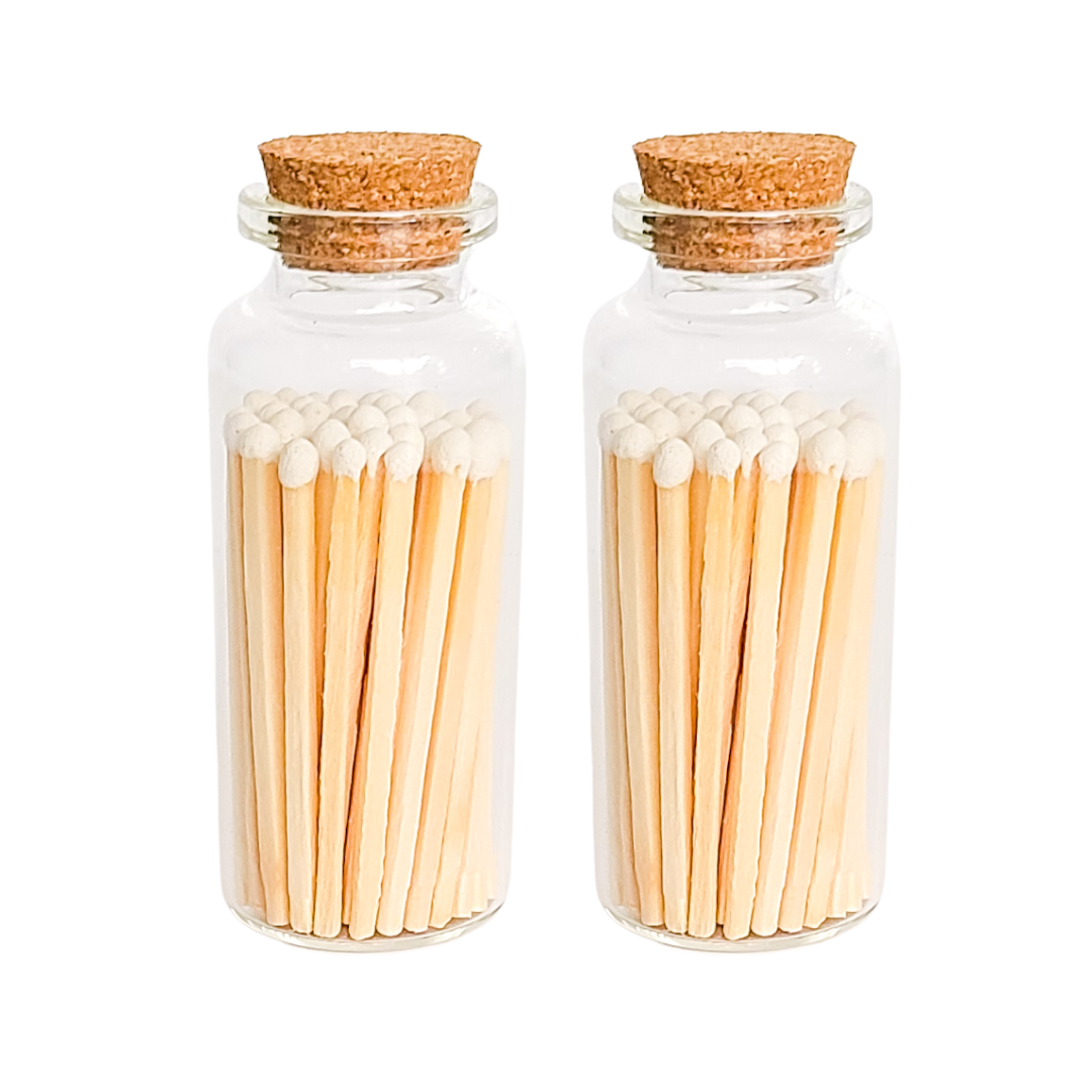 White Matches in Medium Corked Vial