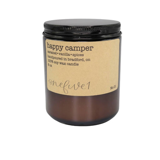 Happy camper soy wax candle- SIGNATURE LINE