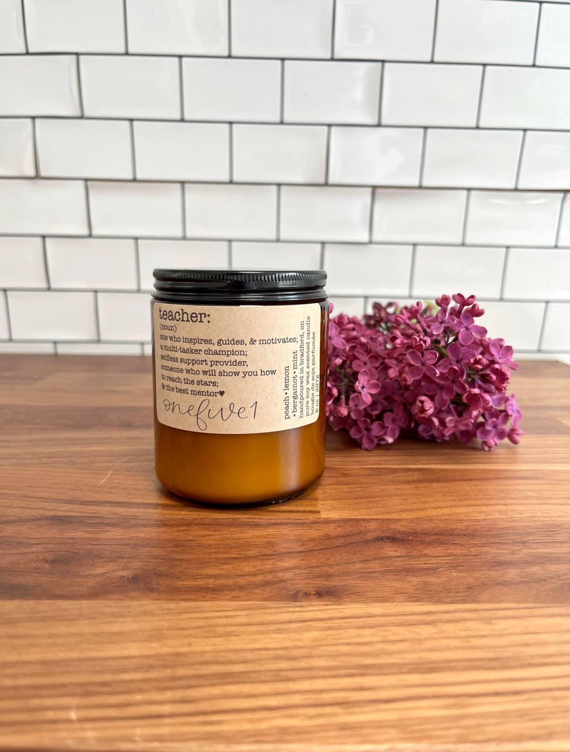 Teacher definition soy candle