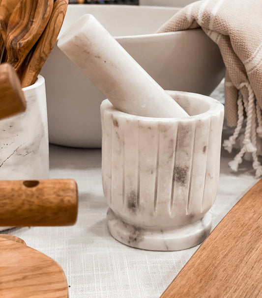Marble Mortar & Pestle
