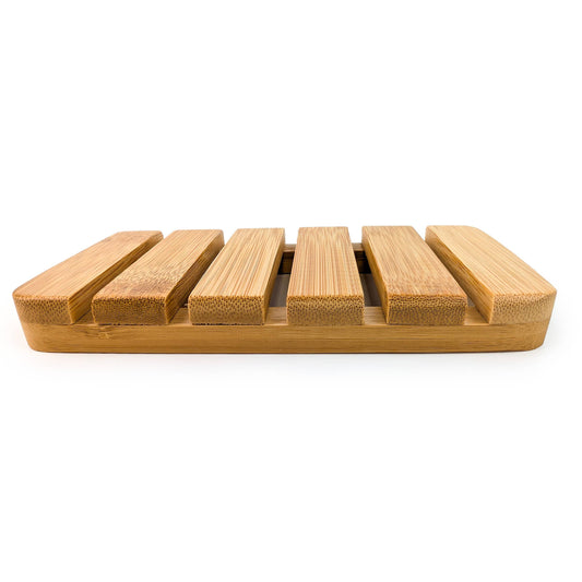 XL Natural Bamboo Slatted Soap Dish - The Pallet