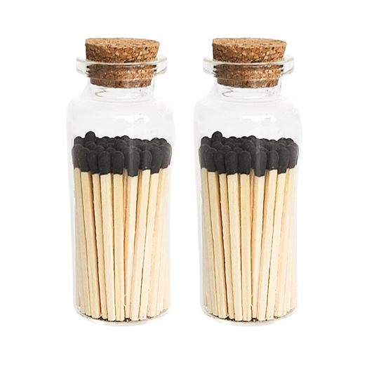 Black Matches in Medium Corked Vial